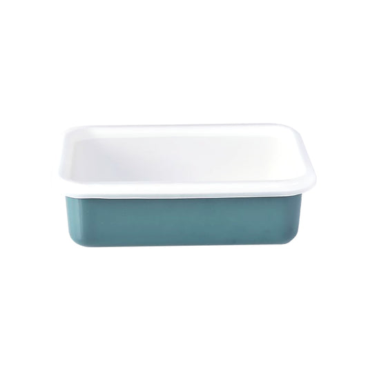 Cotton 系列 琺瑯鋼烘焙保鮮食物盒 煙燻藍色 175x115x55mm | 抗菌、不染色